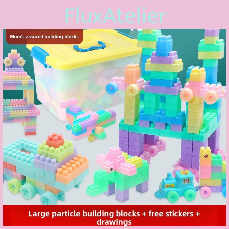 Plastic Building Blocks Toy For Kids With Large And Small Pieces For Brain Development And Hand Eye Coordination