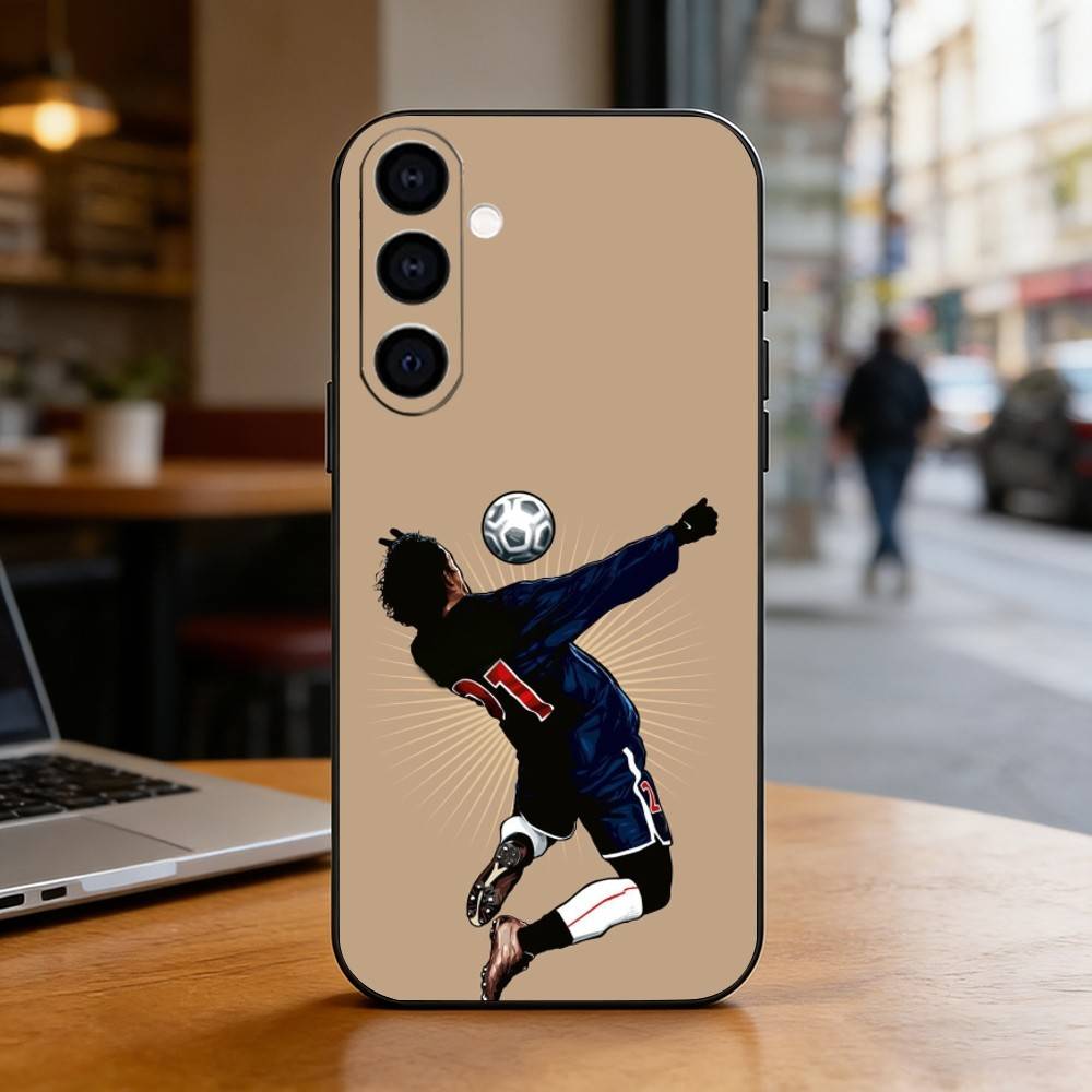 Soccer Legend Art Pattern Soft TPU Phone Case Black Silicone Soft For Samsung Galaxy A73,A72,A71,A70,A53,A52,A51