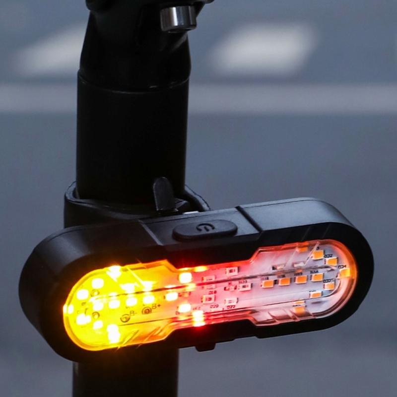 Bicycles Wireless Remote Control Turn Light USB Rechargeable Safety Warning Cycling Light LED Bicycles Rear Light