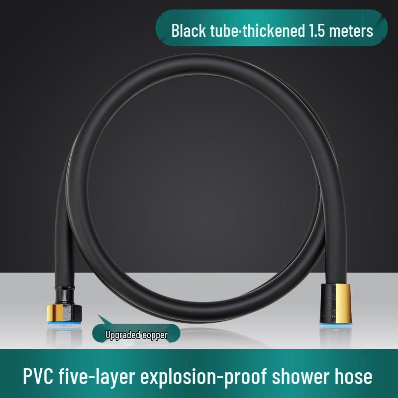 Universal Stainless Steel Shower Head with Soft Hose and Sprinkler Connector for Bathing.