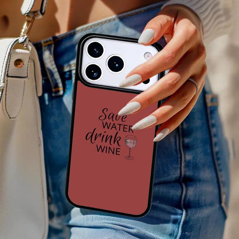 Drink Beer Red Wine Phone Case For iPhone 17 Air 14 15 13 12 Max Cover For Apple 14 15 16 16e 11 Pro Max Plus