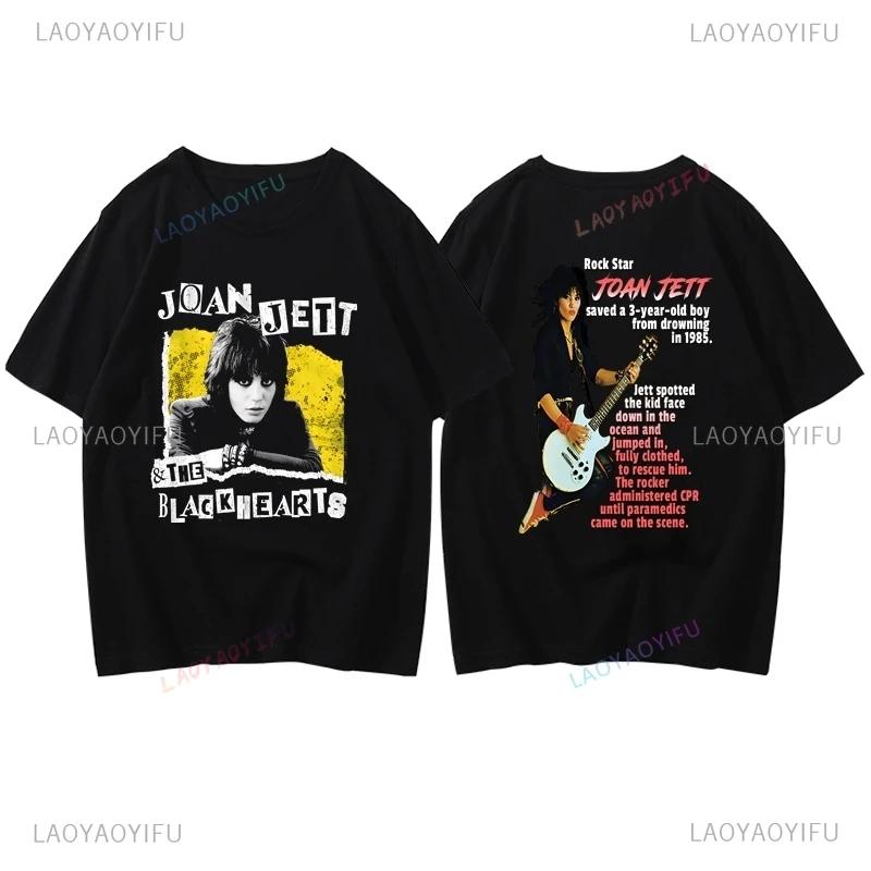 Vintage Rock Queen Joan Jett Bedrucktes T-Shirt Top Sommer Trend Kurzarm Unisex Shirt Grafik Übergroßes T-Shirt