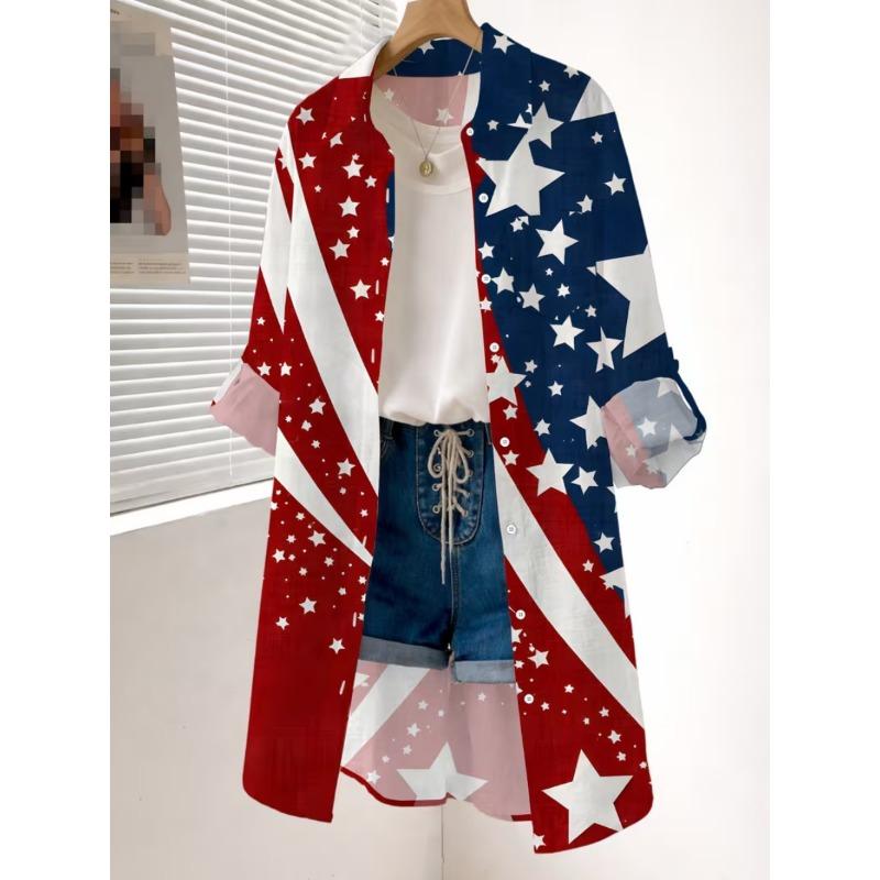 Autumn and winter women's casual long shirts