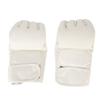 Hand Taekwondo Ausrüstung Handschuh Halbfinger Sicher Verstellbares Handgelenkband Boxhandschuh für Sandsack Weiß
