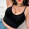 Plus Size European & American Sports Cami with Chest Pads - Stylish Back Design for Women