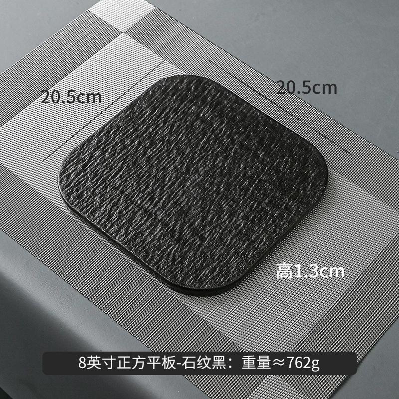 Ceramiczny Talerz Obiadowy na Stek Zachodni Wołowina Włoski Makaron Warzywa Czarny Biały Płaski Talerz Kuchenny Resturacja Hotel Naczynia Stołowe