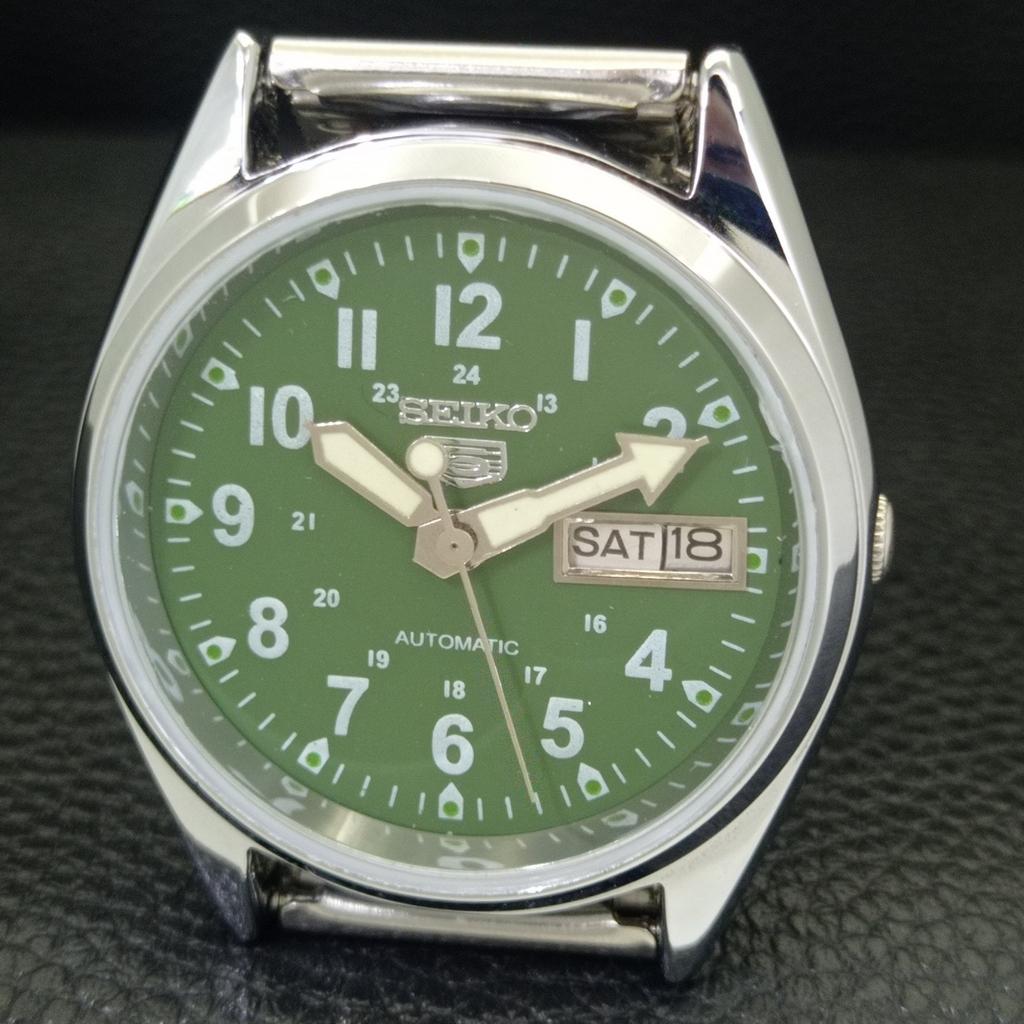AUTOMATIC VINTAGE REFURBISHED SEIKO 5 6309A JAPAN MENS GREEN WATCH a441705-1 Sk-a441705