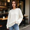 **Women's Loose Crew Neck Knit Sweater Solid Color Long Sleeve Thickened Plus Size Autumn Winter Casual Pullover Jumper**