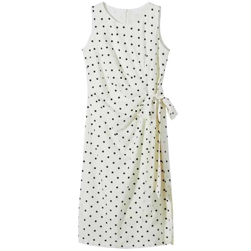 Hotwind Women s Polka Dot Tie-Waist Dress XL