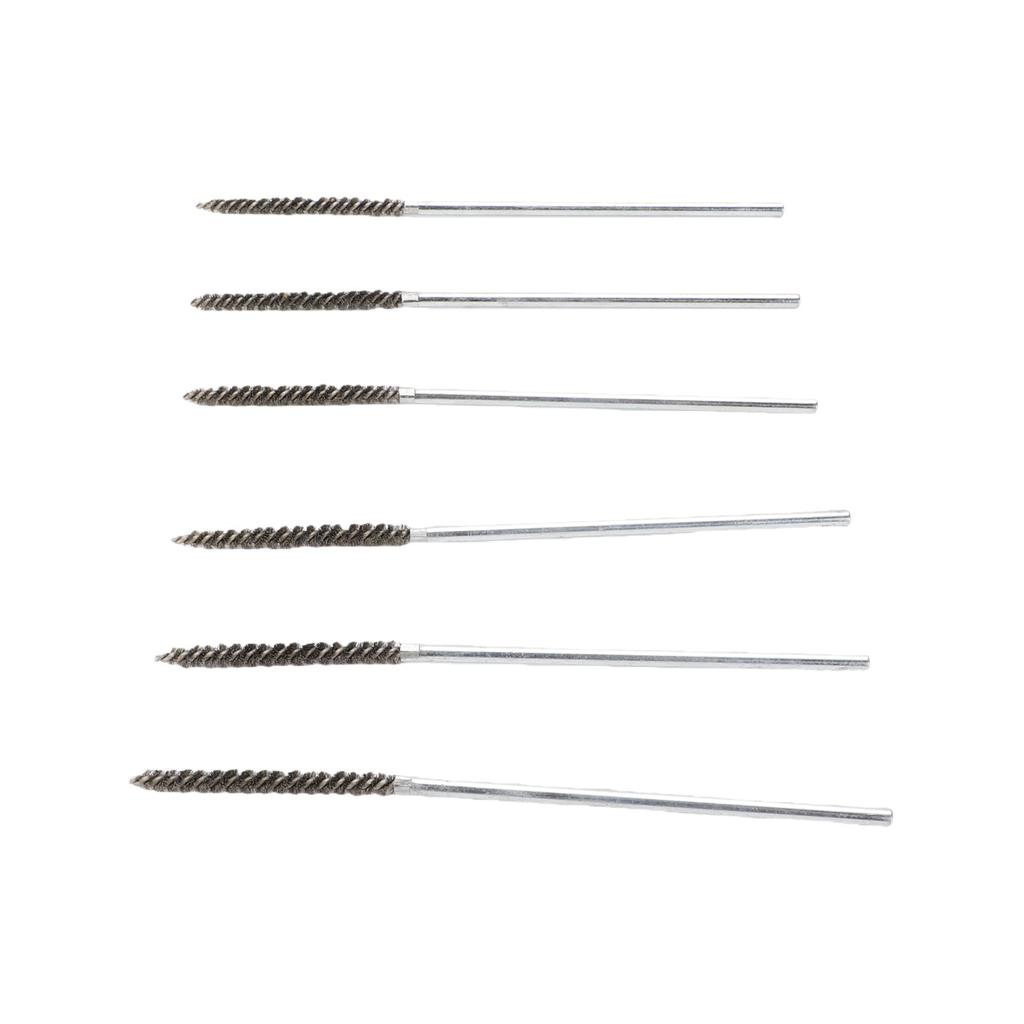 6pcs 5mm Diameter Stainless Steel Tube Cleaner Brush Wire Brush for Mold Nozzle Pipe Hole Cleaning