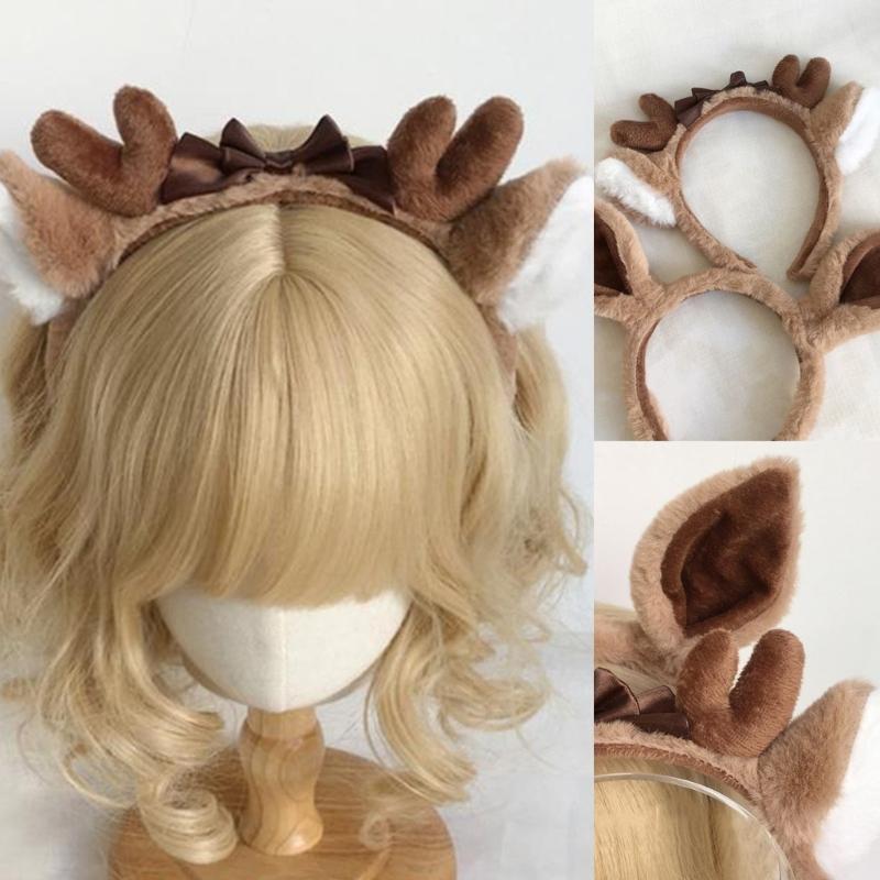Animal Ear Hairband Party Headband Cosplay Costume Comic Shows Plush Headband Masked Ball Hairpiece Clothing Accessories