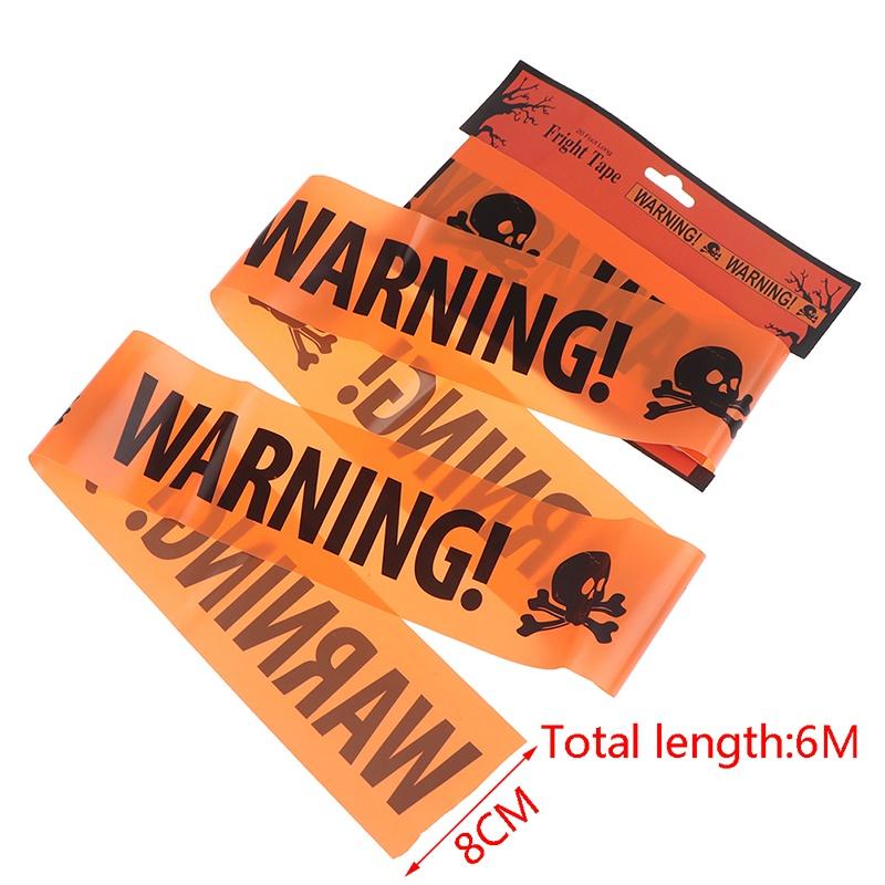 6Mx8CM Halloween Decor Warning Tape Signs Halloween Props Danger Warning Line New Isolation Belt Decoration Halloween Courtyard Home Garden Supplies
