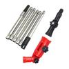 Universal Gutter Cleaner Kit 1.7M Poles With Interchangeable Head Plastic Metal Construction For Leaves Debris Clearance