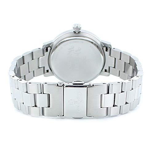 Vivienne Westwood Women's Navy Blue Watch with Silver Bracelet, VV152NVSL, with Shopper Bag [Parallel Import]