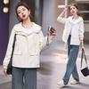 Plus Size Casual Hooded Short Coat Women's Spring Style Small Size Match All Early Autumn Windbreaker Jacket Korean Style