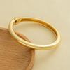 Design-inspired Metal Smooth-textured Open Bracelet, Minimalist Geometric, Individualistic Wide Wristband