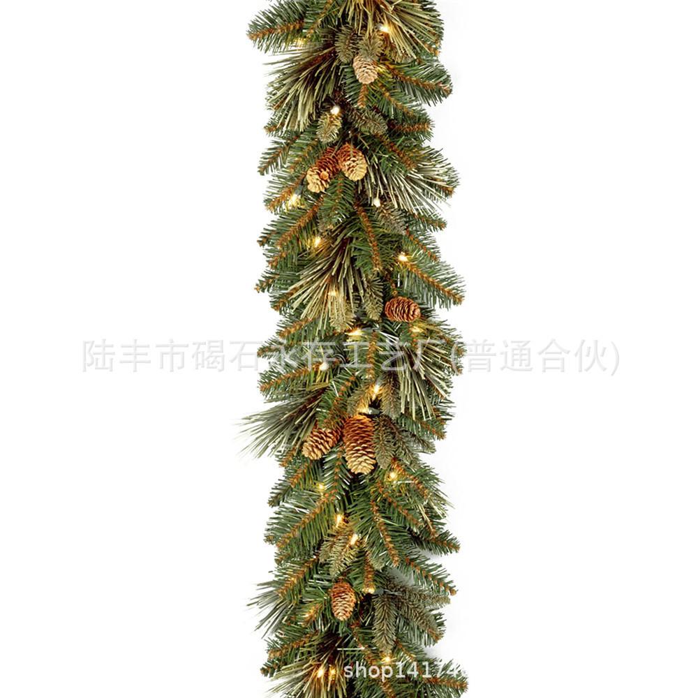 Poinsettia Wreath 180 cm / 2.7 m Christmas Wreath Vines Festive Party Decorations Home Decor for Fireplaces and Staircases