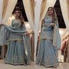 Indian Bollywood Salwar Kameez Designer Beautiful Party Wear Top Sharara Suit VSQ-2189