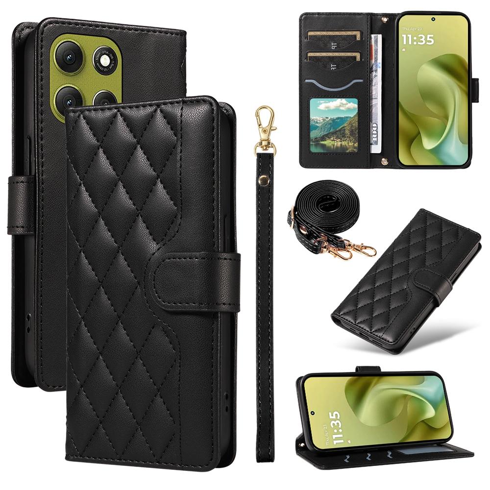 

Lanyard Wallet Leather Case For Moto G86 G85 G84 G75 G73 G56 G55 G54 G15 G14 G06 G05 G35 G34 G32 G24 G04 Purse Phone Book Cover Motorola Moto G23