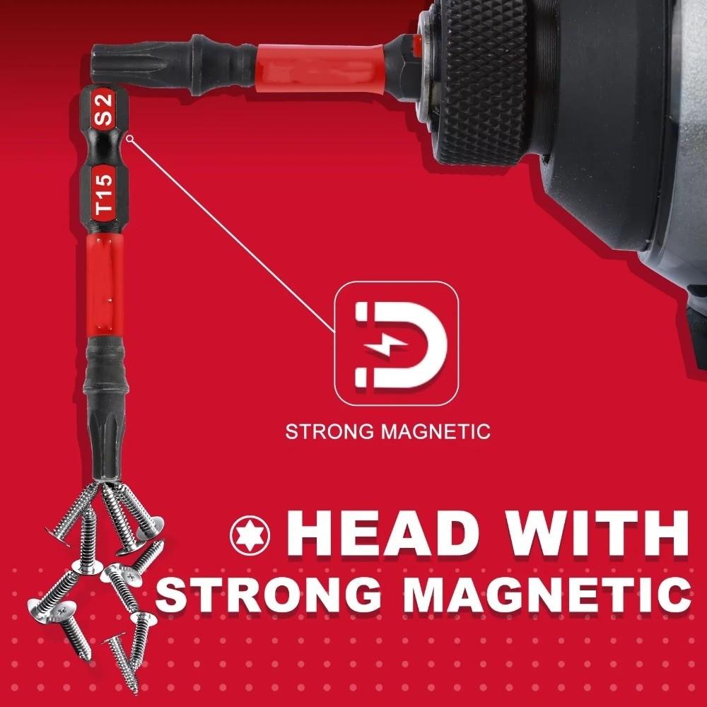 10in1 Mixed 2Inches Impact Screwdriver Bit Magnetic with Storage Organizer S2 Alloy Steel Bit Impact X50 50-75mm Anti-Slip