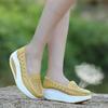 New Nurse Shoes For Ladies Platform Bottom Leather Zapatos Casual Slope Heel Anti-Slip Footwear for Adult Wholesale