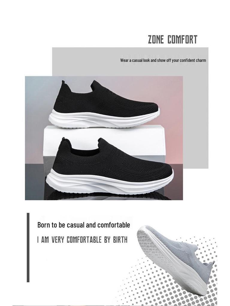 Herren Vielseitige Mode Mesh Slip-On Sportschuhe 2025 - Atmungsaktiv, Geruchsfrei Freizeitfußbekleidung