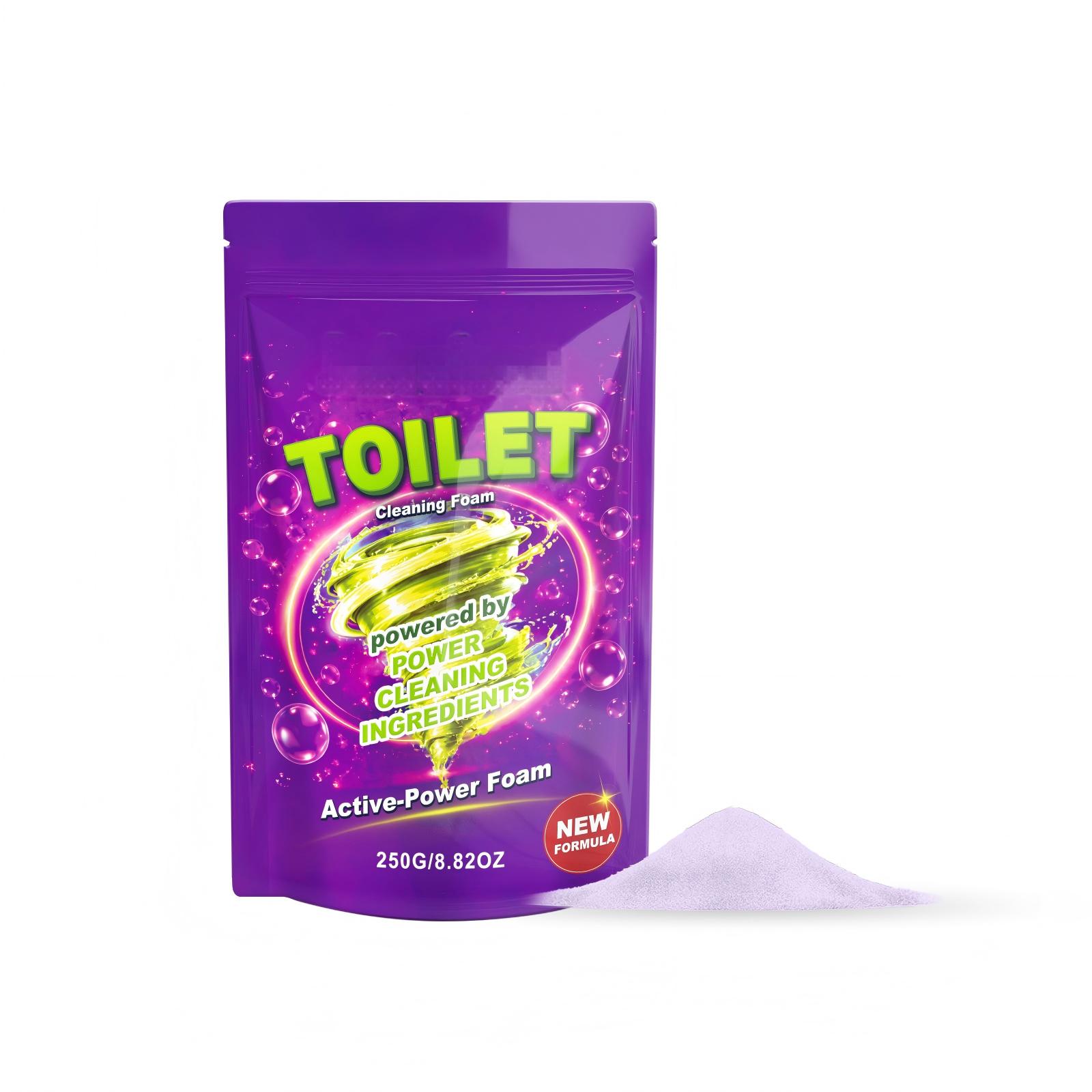 

Toilet Cleaning Foam Powder 250g Effective Power Cleaning Ingredients for Bathroom and Toilet Maintenance Safe and Easy to Use One Size фіолетовий