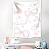 Dreamy Star Moon Rabbit Tapestry Gradient Sky with Bow for Kids Room Instagram Fairy Tale Theme Wall Decor