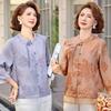 2026 Spring/Summer Trendy Chinese-Style Seven-Sleeve Shirt for Mom