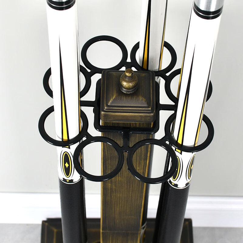 8-Hole Metal Floor-Standing Billiard Cue Rack