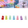 100 Pcs Plastic Colorful Clear Plastic Clip Colorful Transparent Plastic Clip  Home Office