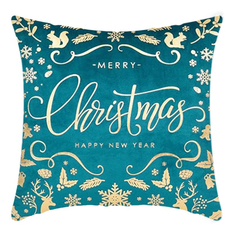 New Christmas Santa Claus Pillowcase Home Sofa Cushion Car Cushion Cartoon Christmas Pillowcase