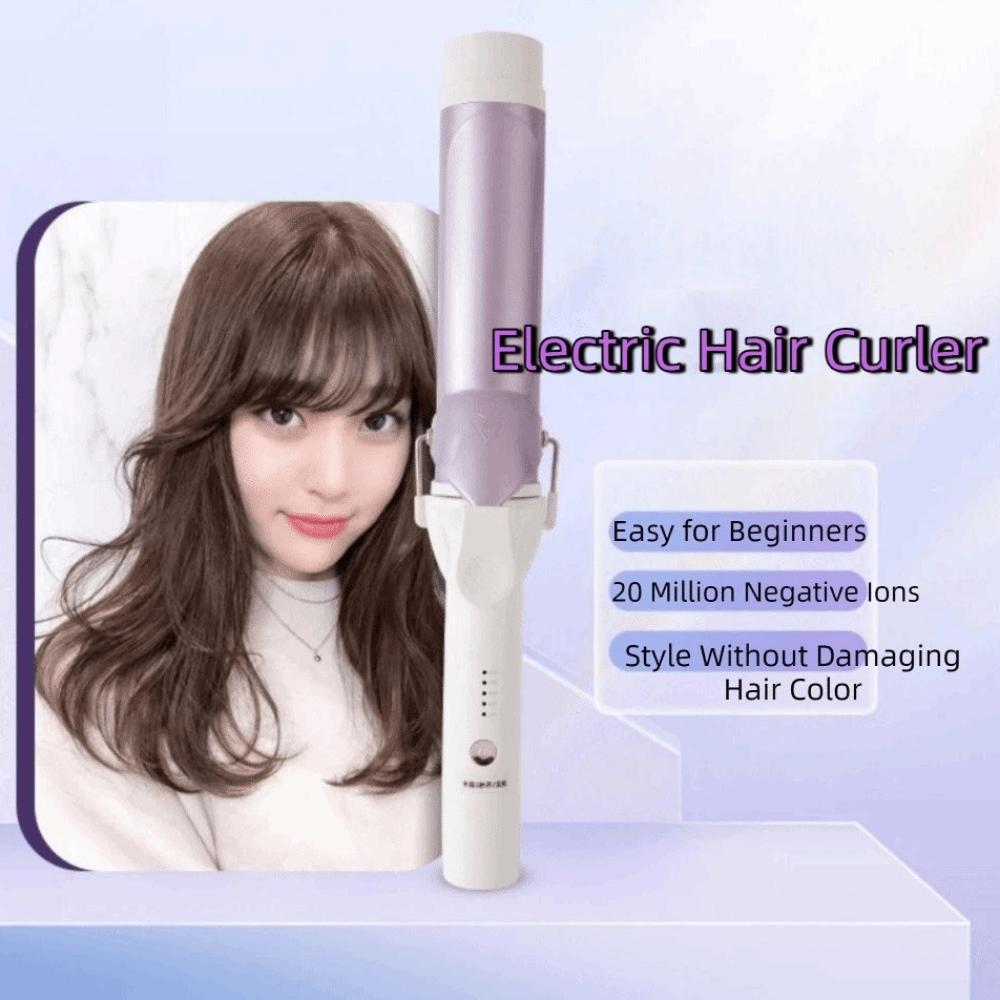 Ceramic 40 mm Hair Curling Iron Manual Fast Heating Electric Hair Curler Long Lasting Styling 5 Temperature Adjustment