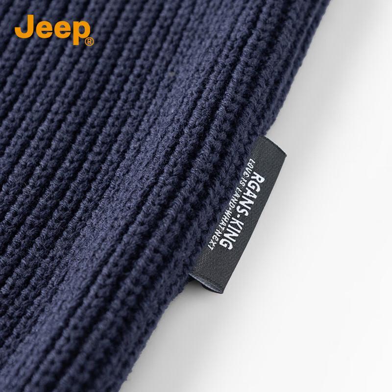 JEEP Men's American Style Warm Collared Sweater