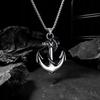 Anchor Necklace Silver Steel Chain 315
