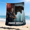 1pc Jurassic World Outdoor Flannel Blanket, Cozy & Warm Soft Te Playful Design, Napping Camping,