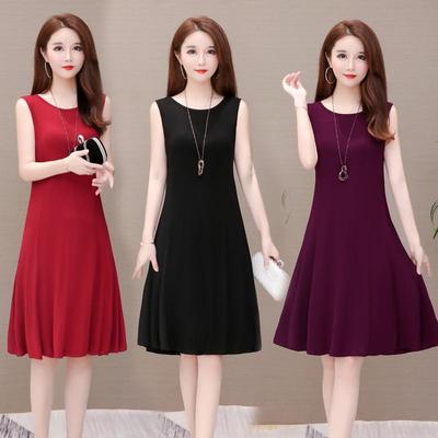 2025 Summer Sleeveless Modal A-line Dress - Loose Fit, Large Size