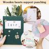 100PCS Wooden Hearts for Crafts Wooden Slices Wood Hearts Cutout Slices DIY Unfinished Wooden Ornaments Embellishments Craft