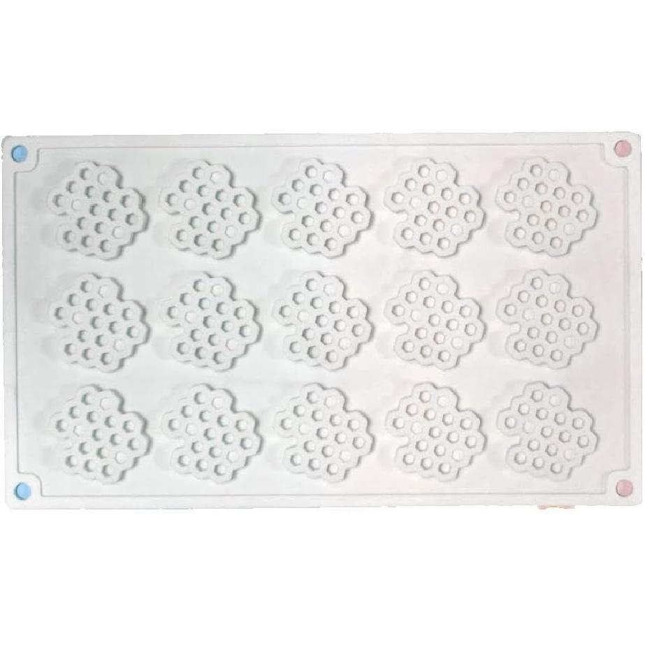 15 Cavity Silicone Honeycomb Molds for Chocolate Honeycomb Bee Silicone Fondant Mold Beehive Silicone Baking Molds Bee Candy Silicone Mold for