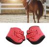 Fetlock Horse Boots Lightweight Breathable Wearproof Horse Hind Leg Boots for Horse Accessories Red