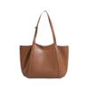 Luxurious 2025 Vegetable-Tanned Leather Tote: Spacious, High-End Handbag for Commute & Laptop Storage