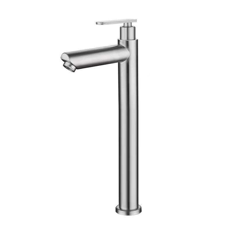 TLXT Brushed Stainless Steel Single Cold Dual Outlet Faucet