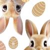 Easter Bunny Window Cling Waterproof Removable PVC Rabbit Egg Glass Sticker Spring Holiday Party Home Car Window Decoration Decal