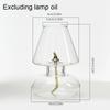 Handmade Glass Oil Lamp European-style Oil Lamp Decorative Household Candlestick Ornament with Lampshade Windproof Butter Lamp