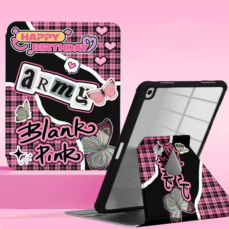 

Для iPad Mini 6 2022 Air 4 5 10,9 2021 2020 10,2 Pro 11 дюймов Hottie Style Butterfly, вращающийся на 360 градусов акриловый чехол против падения iPad 2022 10.9