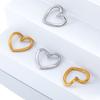 Trendy 5pcs Stainless Steel Hollow Love Heart Charms Gold Plated Pendants for DIY Jewelry Findings Necklace Earrings Accessories