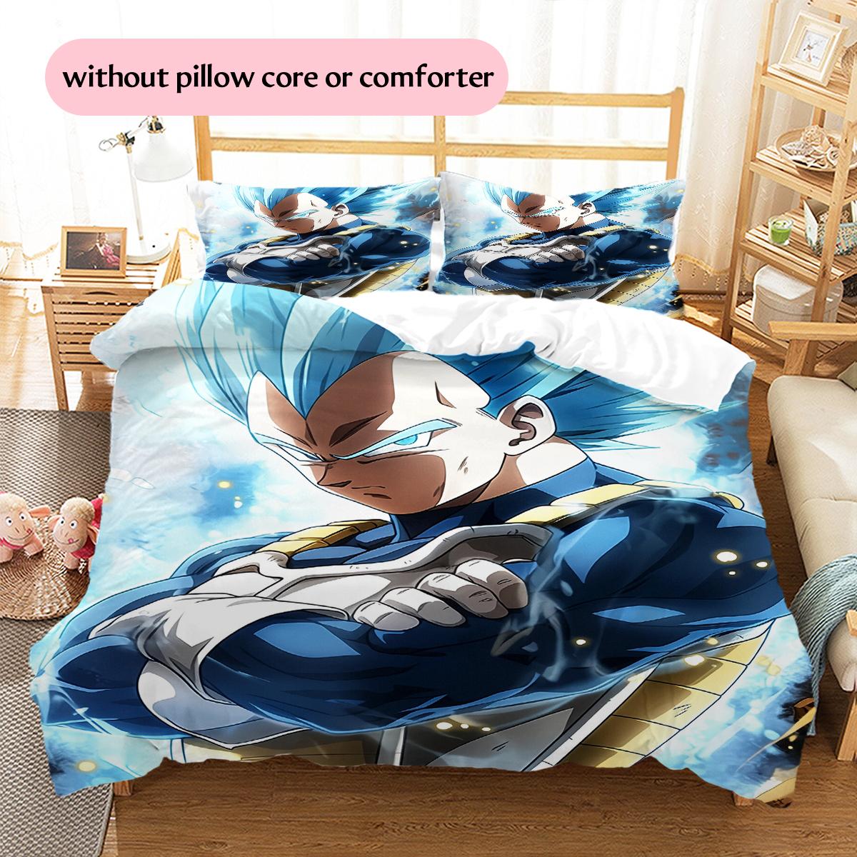 

Vegeta Pattern Bedding Home Decoration Birthday Gift (1 * duvet cover + 2 * pillowcase, without core) 135x200cm