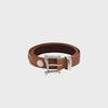 VINTAGE EYELET LEATHER BELT BROWN