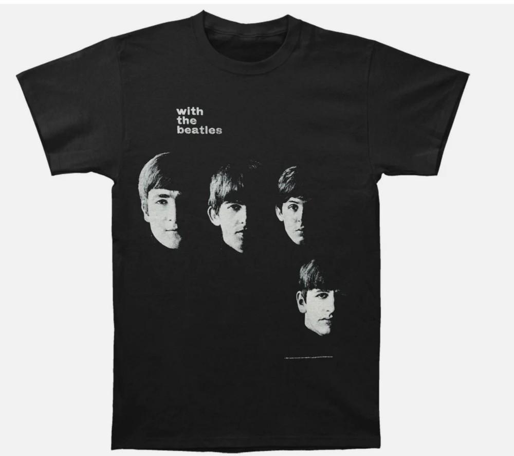Битлз С Битлз Винтажная футболка Черная унисекс Подарок Семья Унисекс Футболка XXXXL