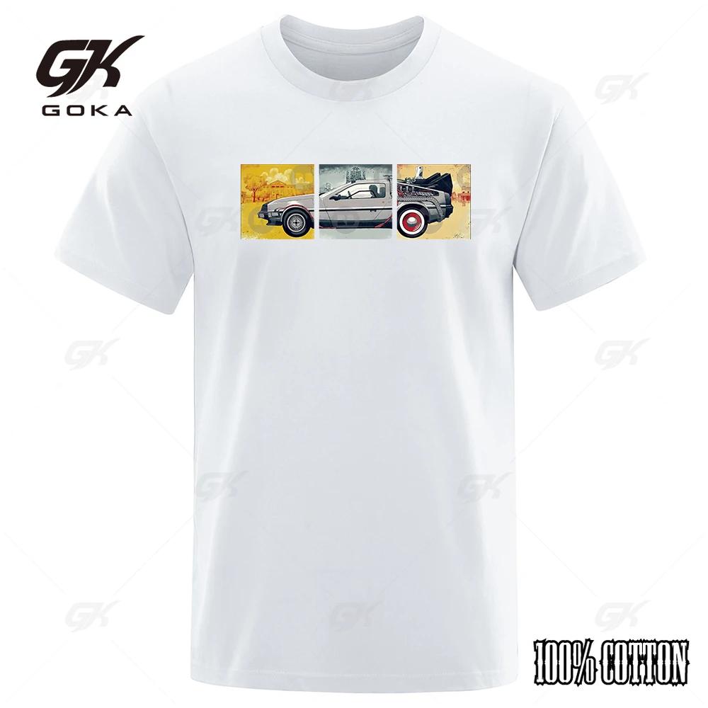 

Vintage Brand T-shirt Men Classic Movie Series Back To The Future T-Shirts Fashion Funny Print Tees O-Neck Cotton Short Sleeve 4XL